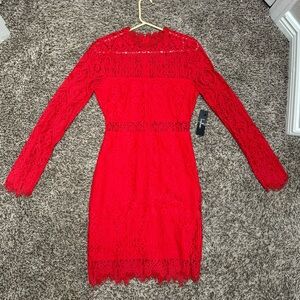 Lulu’s Lace Long Sleeve Dress, Women’s Size S… fits more like S/M